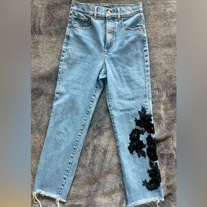 Express Embroidered Jean. Size 0S